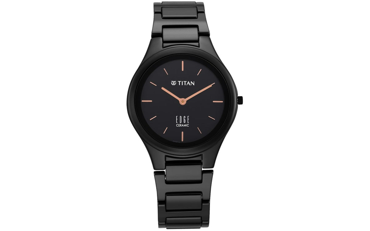 Titan black chain deals watches for ladies