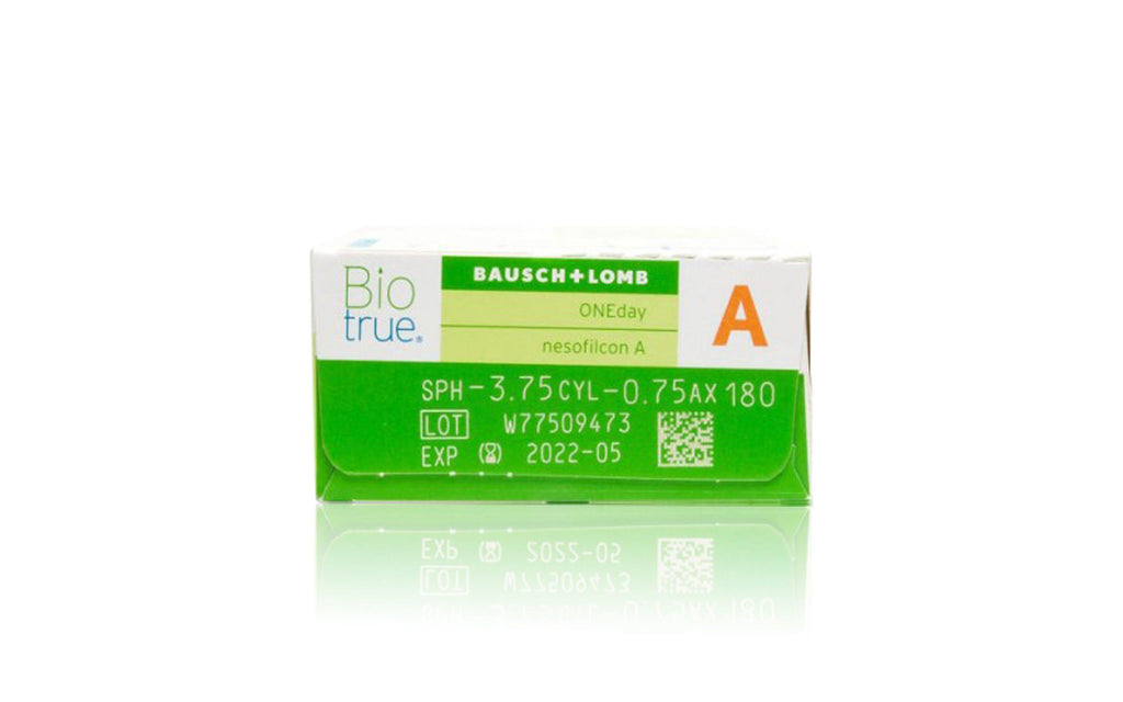 Bausch & Lomb Bio True Toric Daily Disposable Lenses Side Image