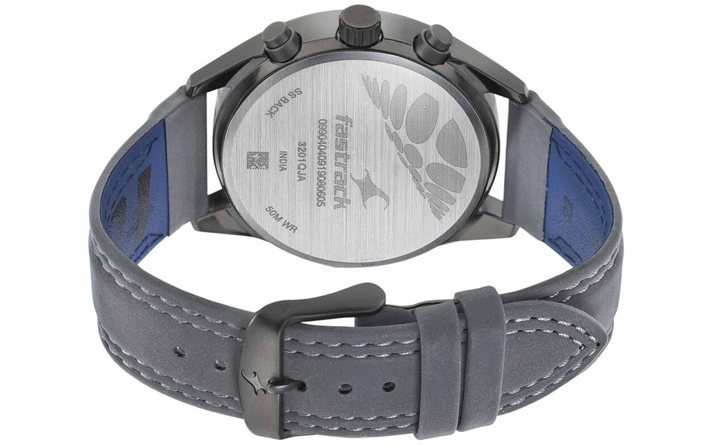 Fastrack 3201QL01 Gray Leather Analog Men's Watch | Watch | Better Vision