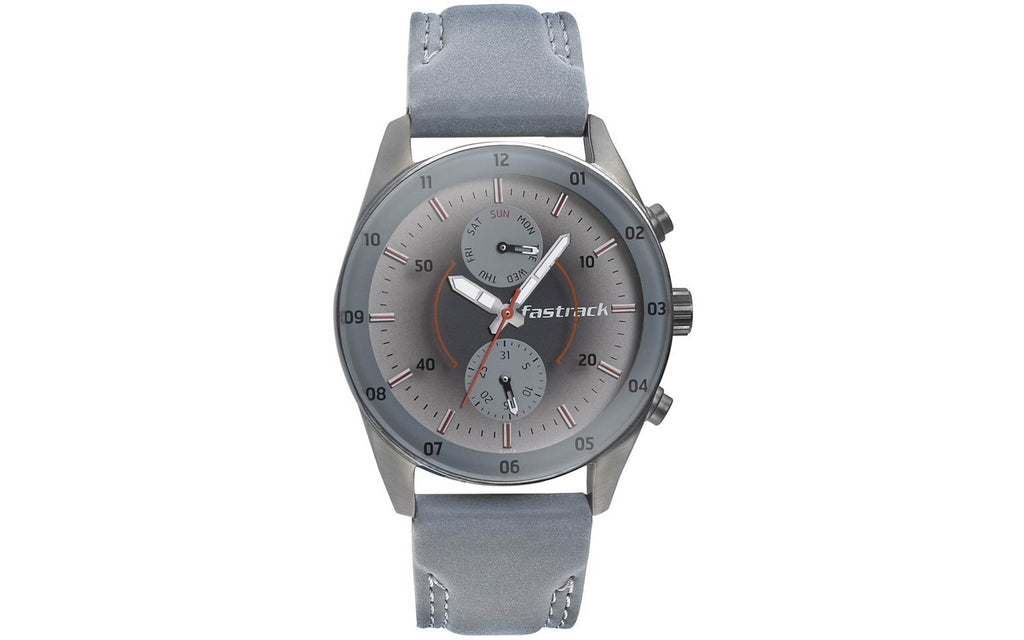 Fastrack 3201QL01 Gray Leather Analog Men's Watch | Watch | Better Vision