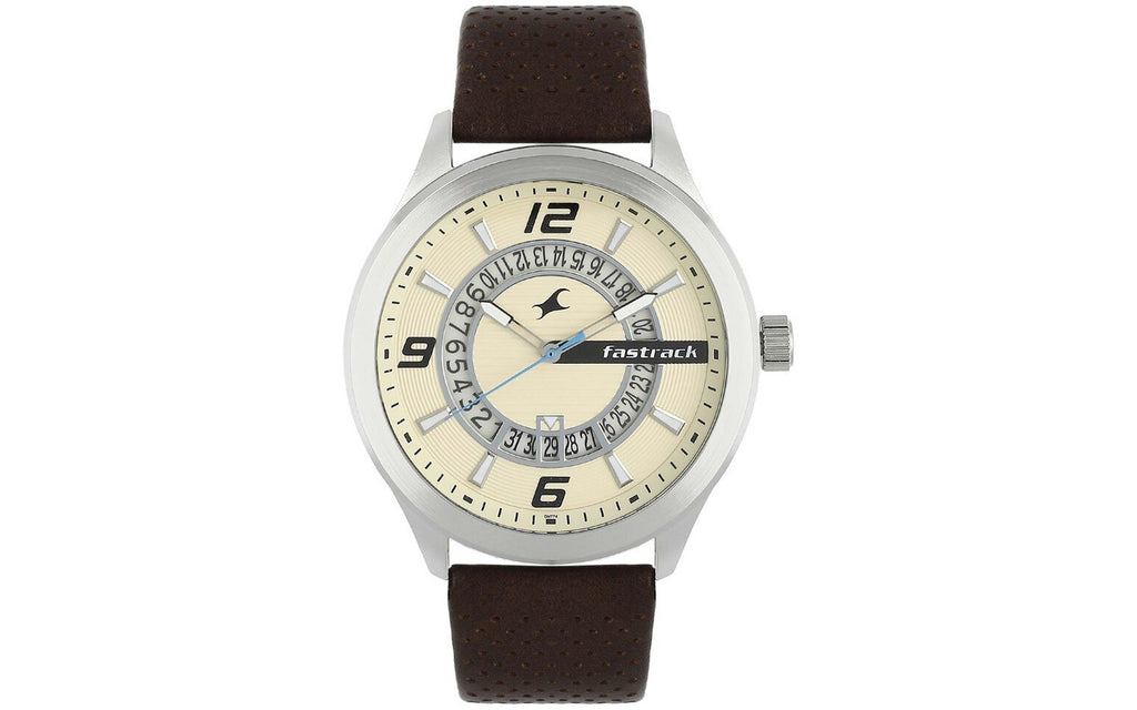 Fastrack 38050SL01 Beige Metal Analog Men's Watch - Better Vision