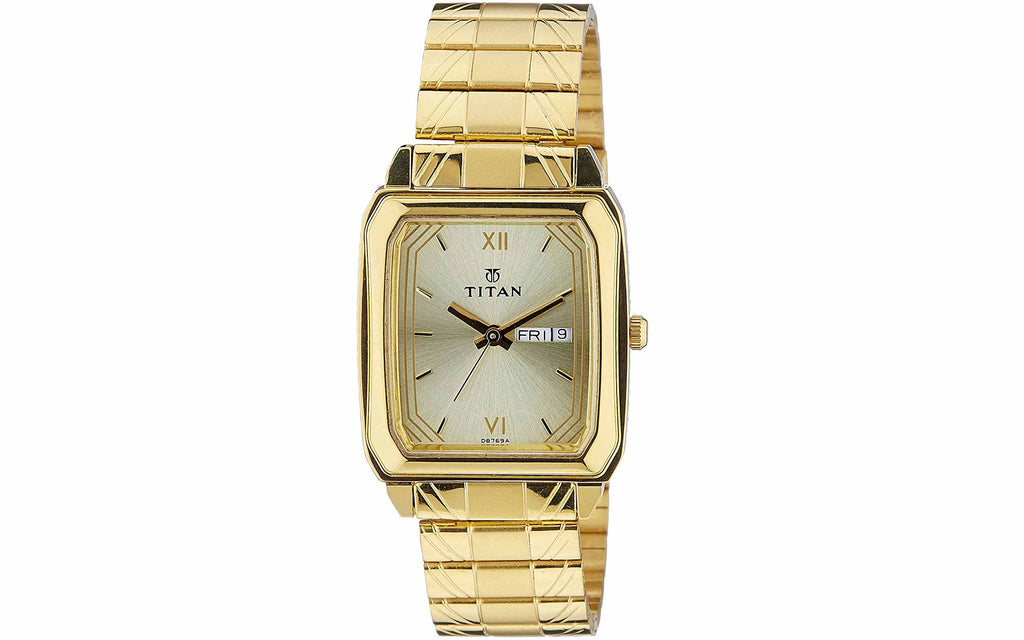 Titan NM1581YM05 Gold Metal Analog Men's Watch | Watch | Better Vision