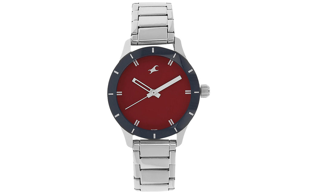Fastrack NM6078SM05 Red Metal Analog Women's Watch | Watch | Better Vision