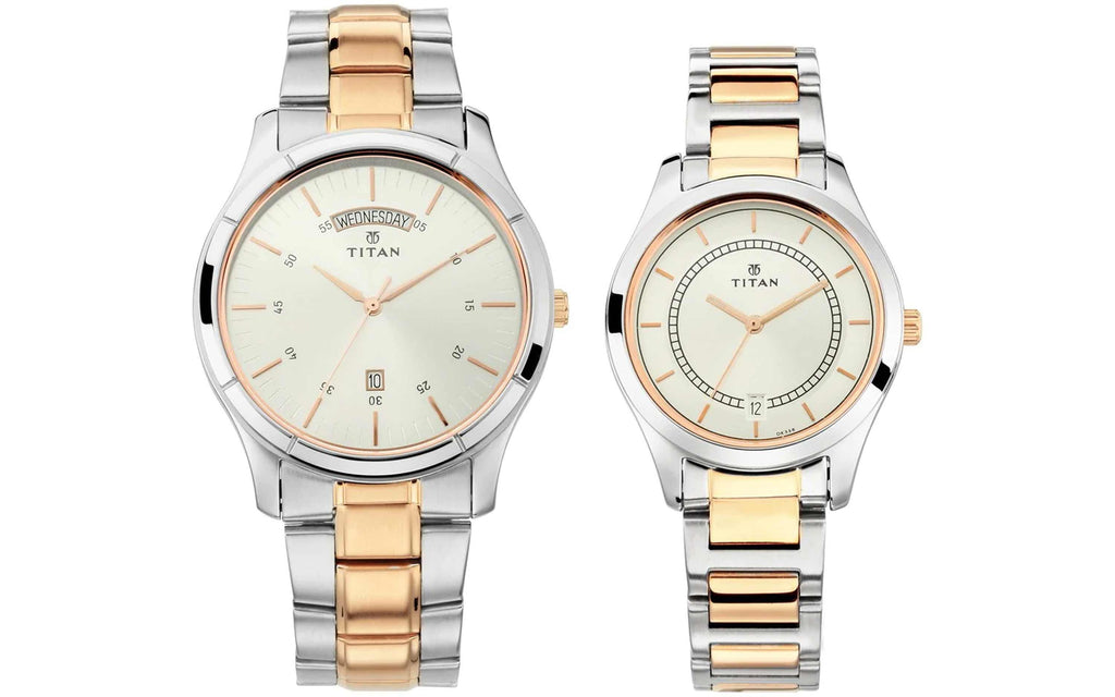 Titan 17672596KM01 Pair Bandhan White Metal Analog Men's Watch | Watch | Better Vision