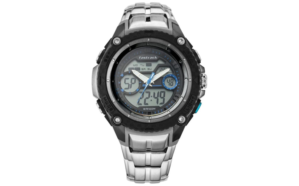 Fastrack 38053PM02 Gray Metal Digital+Analog Men's Watch - Better Vision