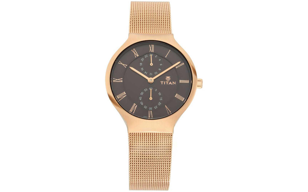 Titan 95068WM01 Brown Metal Analog Women's Watch | Watch | Better Vision