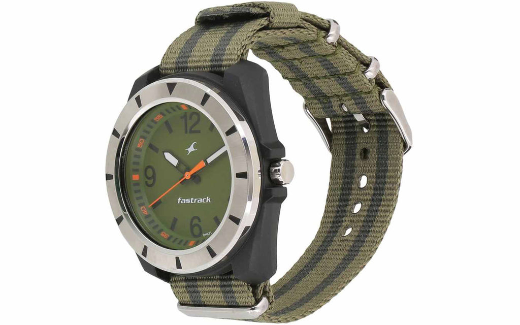 Fastrack NM9298PV09 Green Fiber Analog Men's Watch | Watch | Better Vision