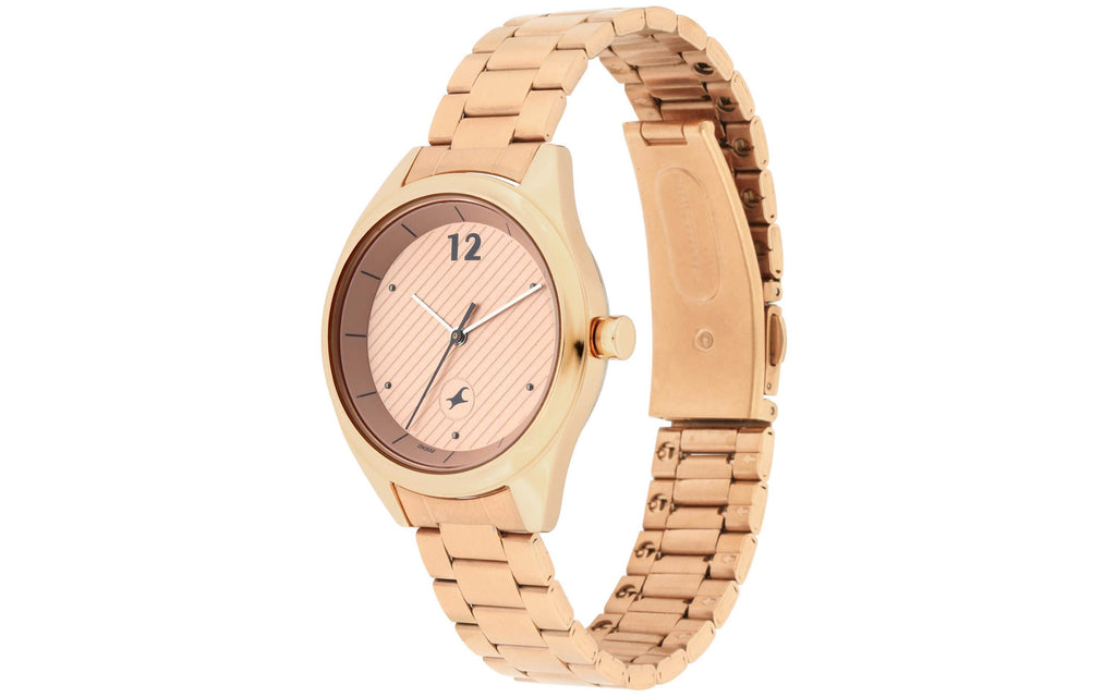 Fastrack 6215WM01 Rose Gold Metal Analog Women's Watch | Watch | Better Vision