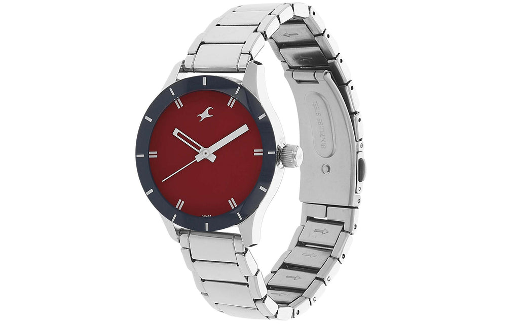 Fastrack NM6078SM05 Red Metal Analog Women's Watch | Watch | Better Vision