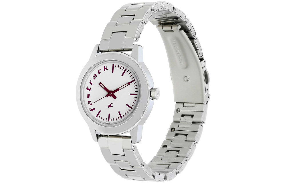 Fastrack NM68008SM01 White Metal Analog Women's Watch | Watch | Better Vision