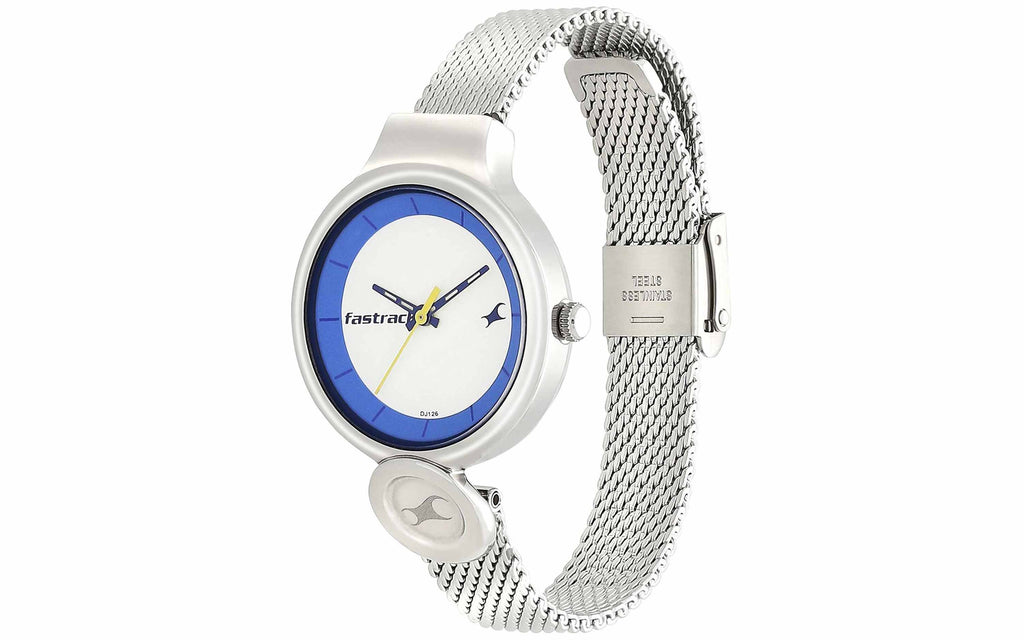 Fastrack NM6181SM02 White Metal Analog Women's Watch | Watch | Better Vision