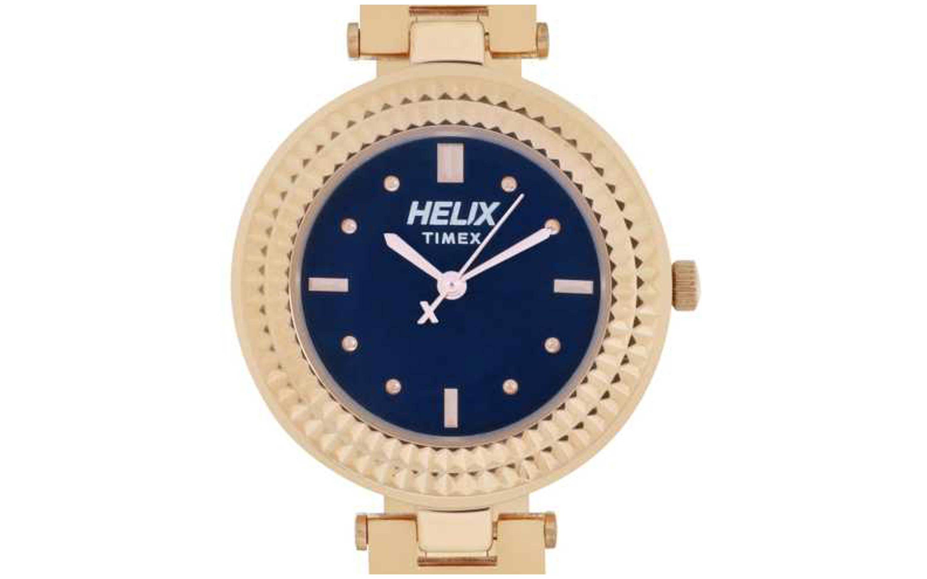 Timex TW033HL08 Helix Rose Gold Metal Analog Watch for Women Better Vision
