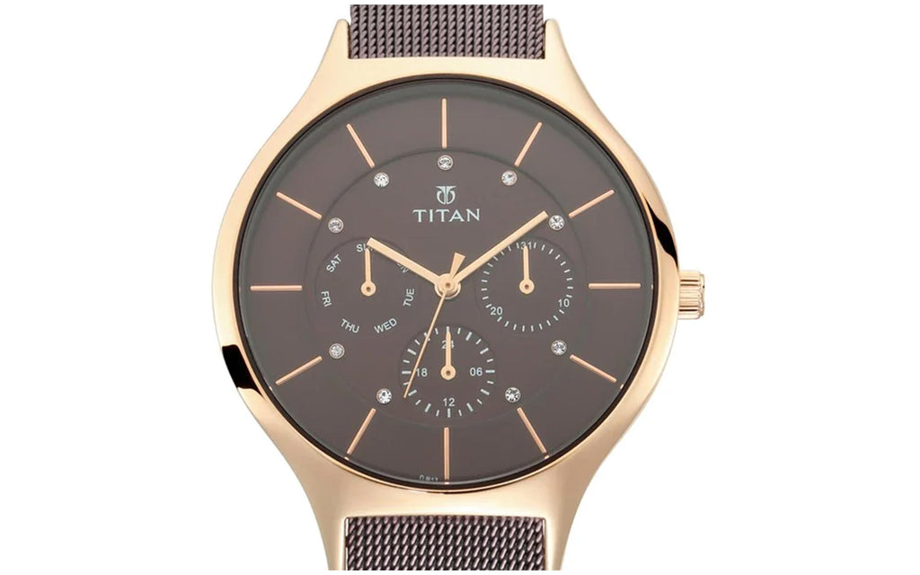 Titan 95067KM01 Brown Metal Analog Women's Watch | Watch | Better Vision