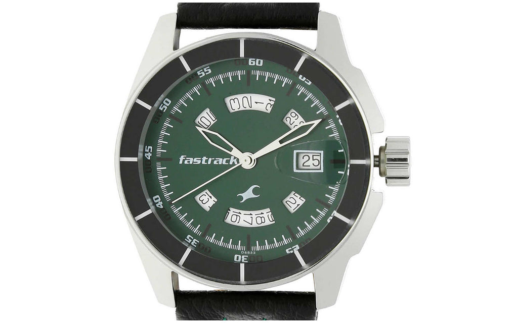 Fastrack NM3089SL03 Green Metal Analog Men's Watch | Watch | Better Vision