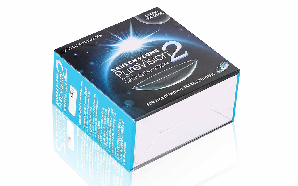 Bausch & Lomb PureVision 2 HD (PV2 Monthly Disposable Spherical Contact Lens) 6 Lens Pack Top Image