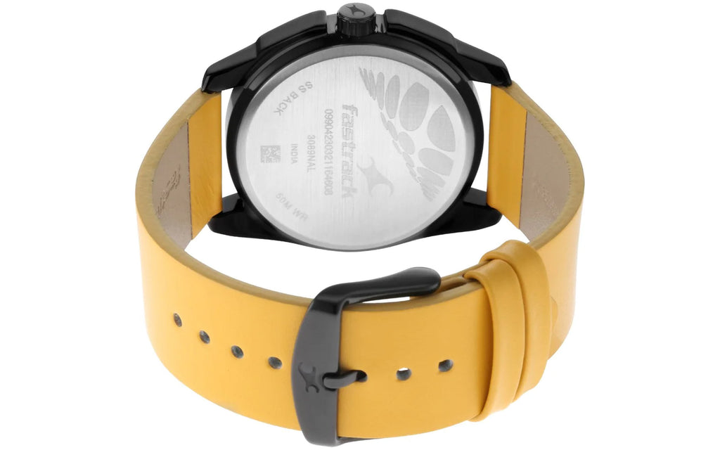 Fastrack 3089NL01 Yellow Leather Analog Men's Watch | Watch | Better Vision