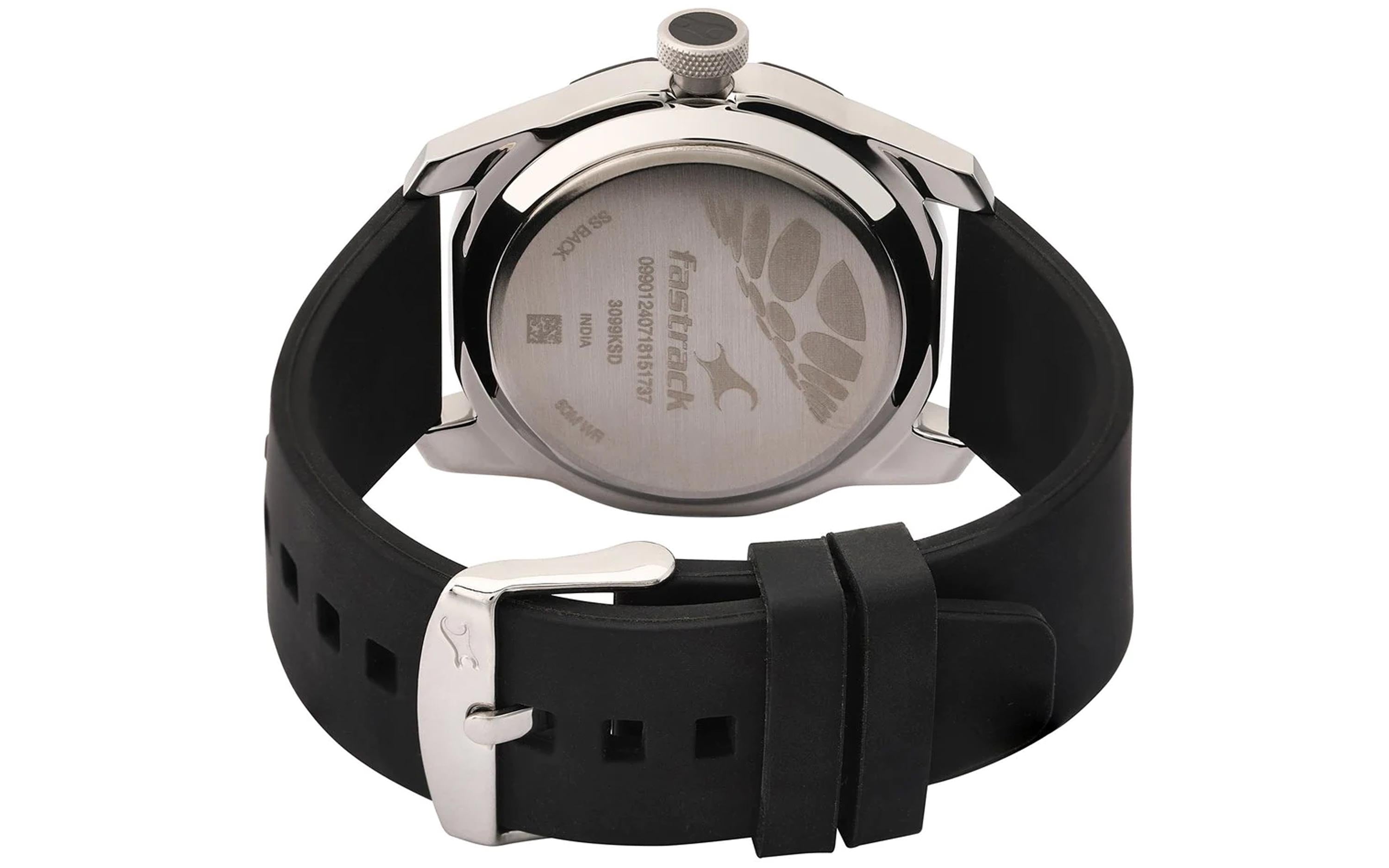 Fastrack NN3099SP06 Black Silicon Analog Watch for Men Better Vision