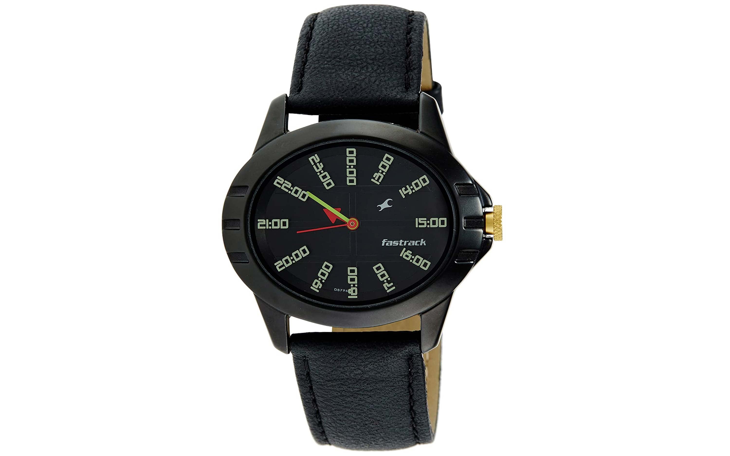 Fastrack NE6071NL01 Black Leather Analog Watch for Women Better