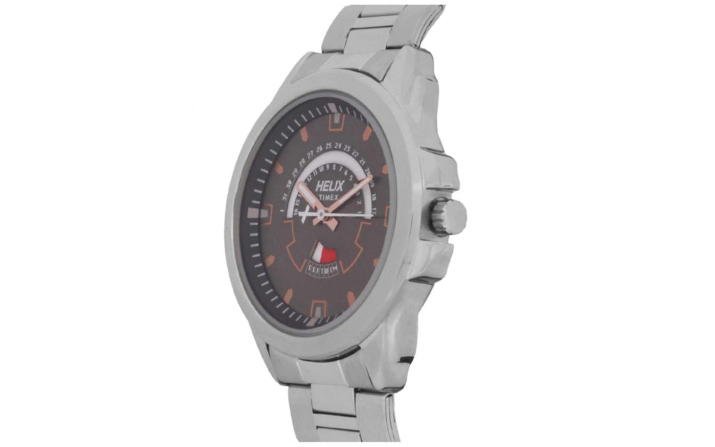 Timex TW032HG10 Helix Silver Metal Analog Watch for Men Better Vision