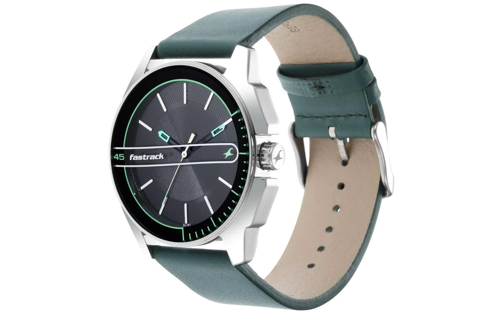 Fastrack 3089SL16 Green Leather Analog Men's Watch | Watch | Better Vision