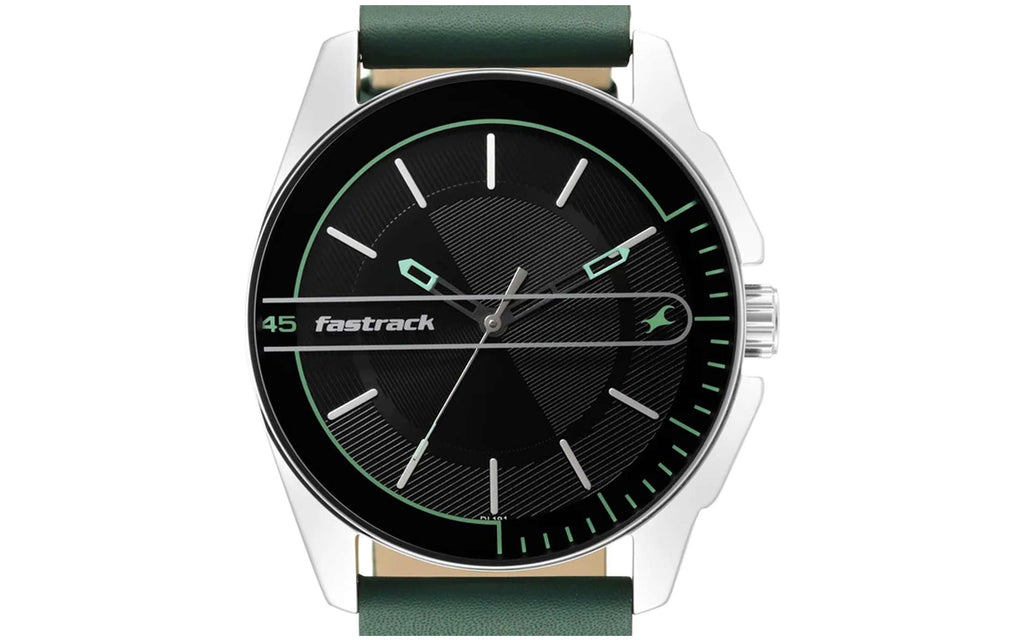 Fastrack 3089SL16 Green Leather Analog Men's Watch | Watch | Better Vision