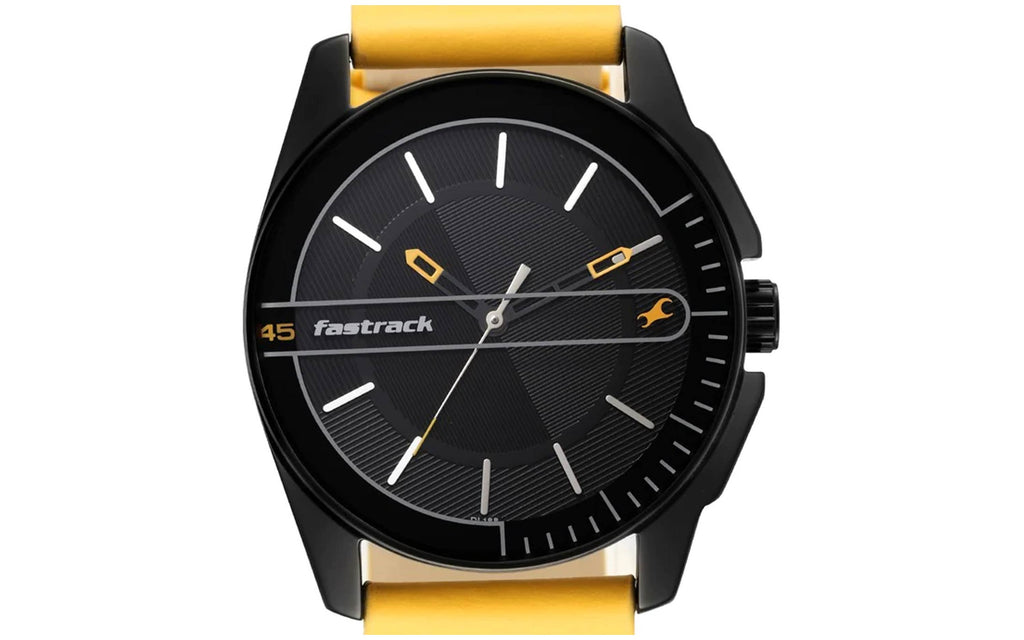 Fastrack 3089NL01 Yellow Leather Analog Men's Watch | Watch | Better Vision